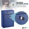 Adiroffice Large Steel Drop Box Wall-Mount Locking Mailbox, Blue ADI631-04-BLU-MK - alternate 5